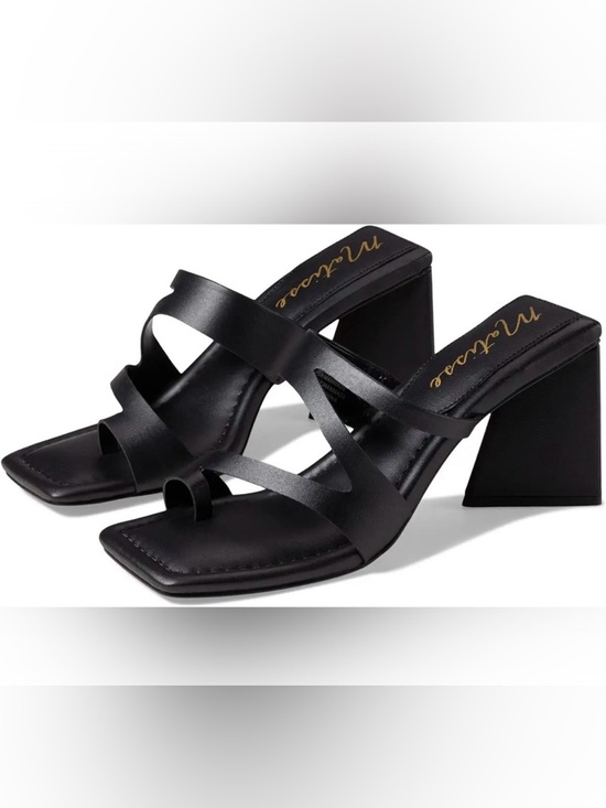 Matisse Shoes - Matisse Black Oslo Sandal Strappy Block Heeled Open Toe Slip On Heels